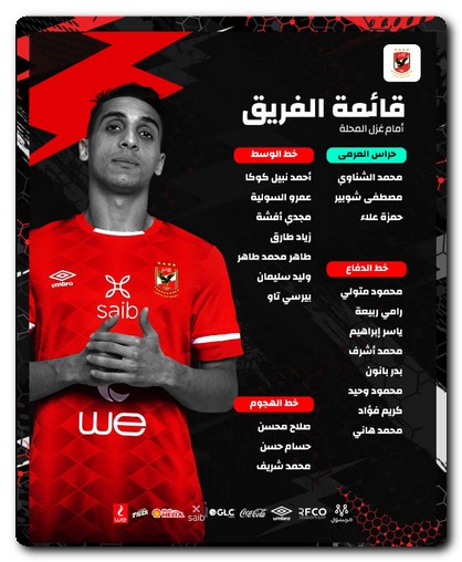 الإصابات تضرب الأهلي وغيابات بالجملة في مباراة غزل المحلة في الدوري المصري 2021/2022 1 الإصابات تضرب الأهلي